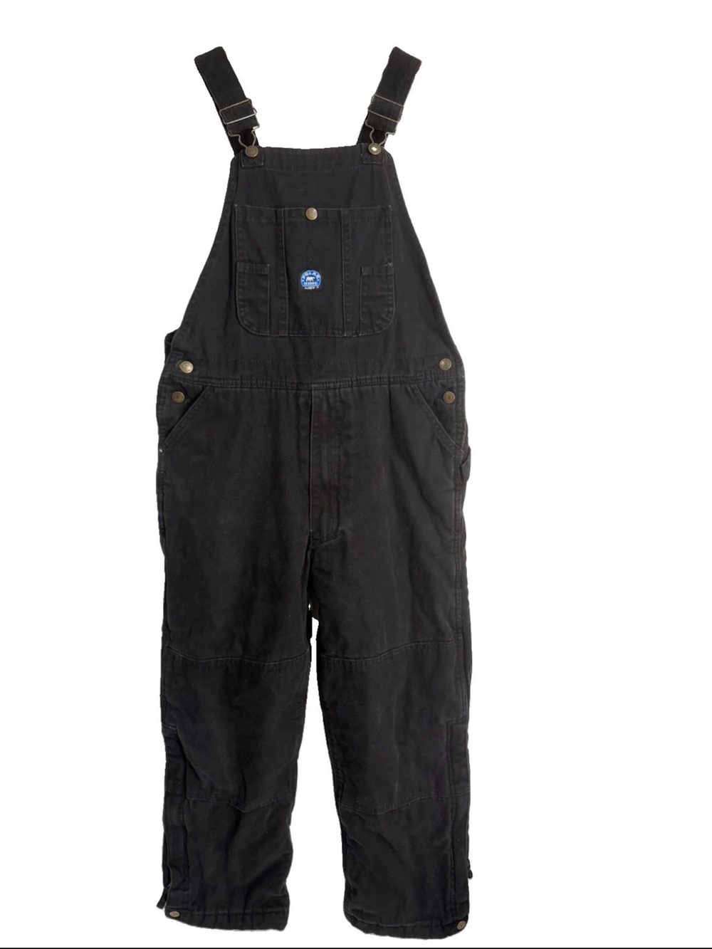 Key Polar King Insulated Kids Youth Black Overalls Size Large